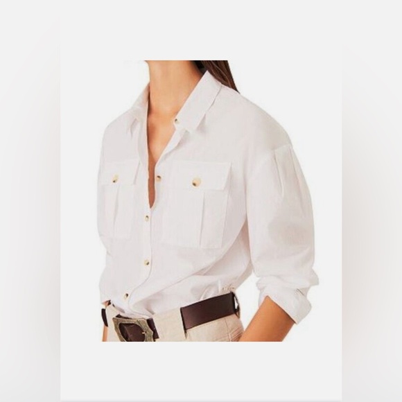 BA&SH Pepa Safari Button Down Shirt - Picture 2 of 7